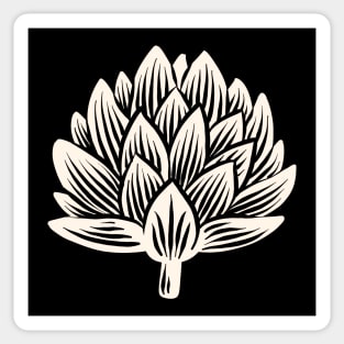 Artichoke white Sticker